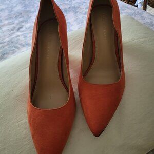 Coral Suede Pumps NWOT